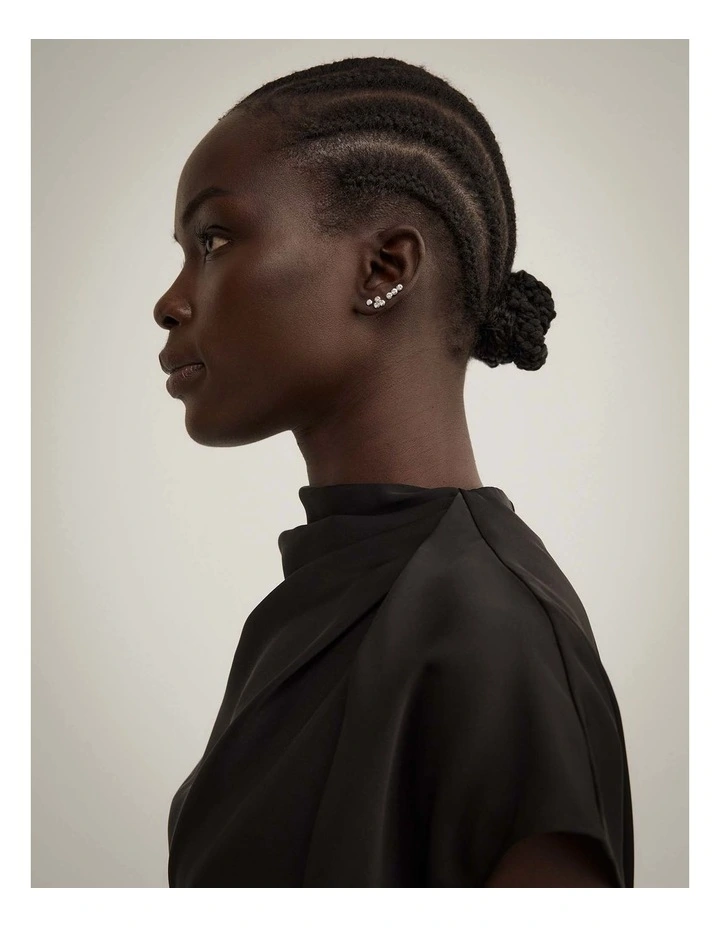 Morgan Stud Earrings Set in Silver image 2