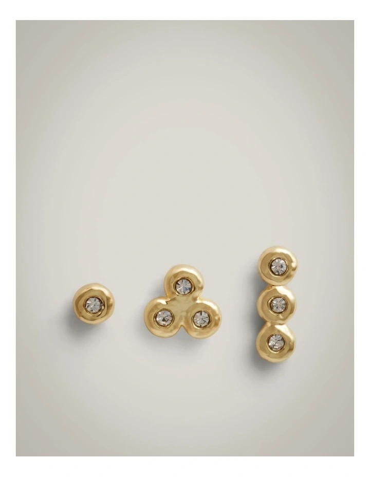Morgan Stud Earrings Set in Gold image 3