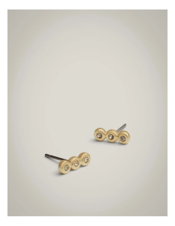 Morgan Stud Earrings Set in Gold image 4