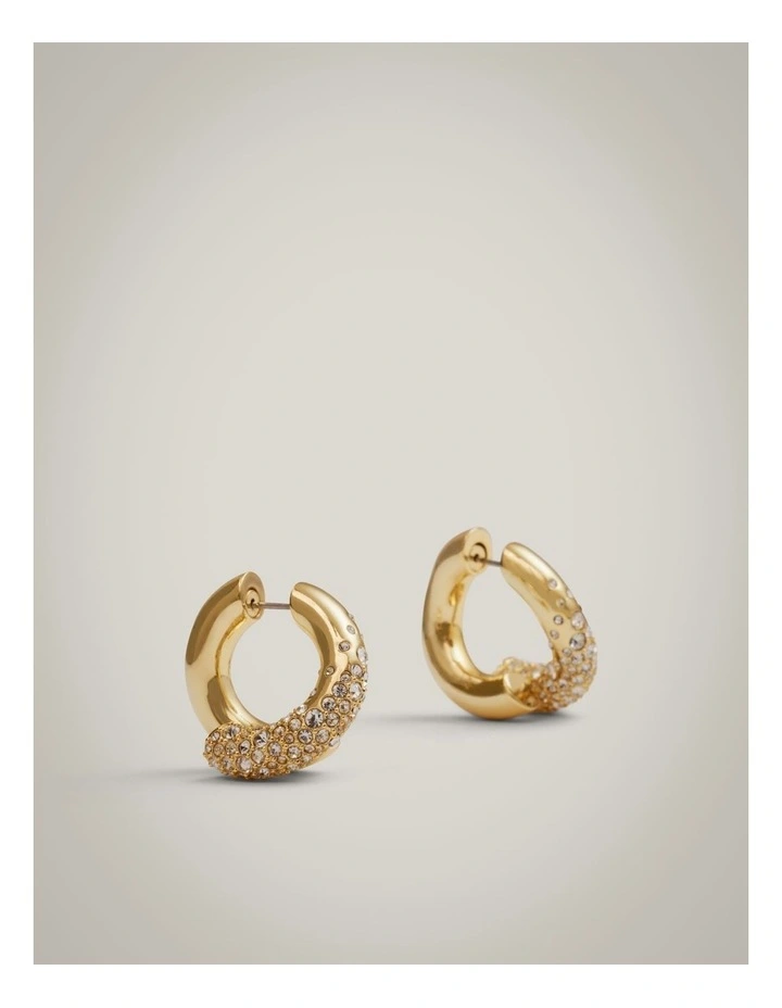 Chloe Hoop Earrings in Gold image 4