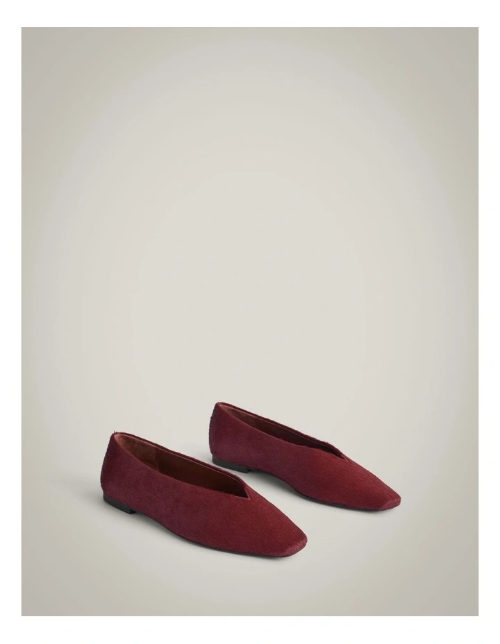 Andie Textured Flats in Red image 3