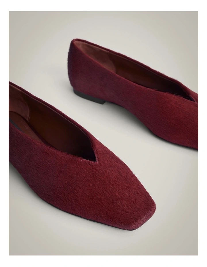 Andie Textured Flats in Red image 4