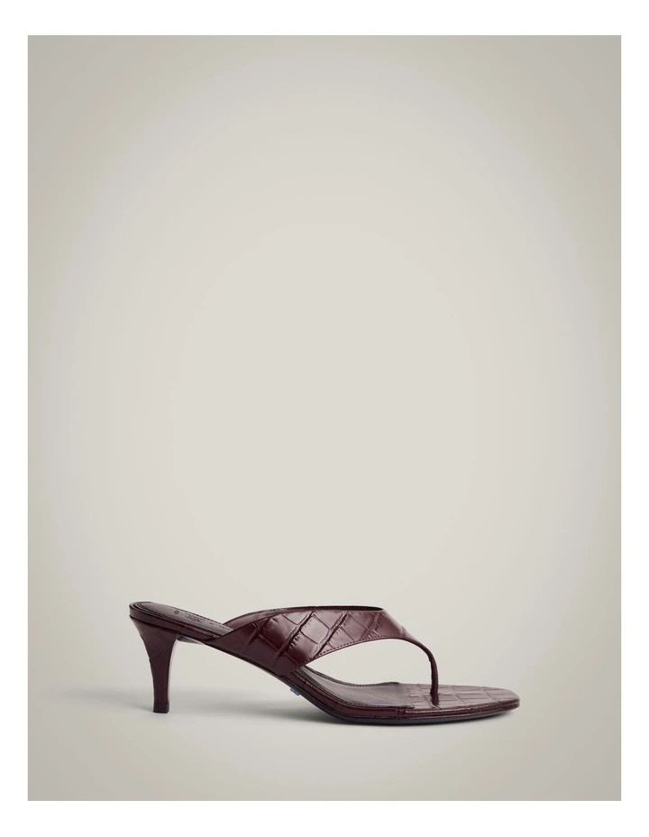 Toe Post Mule Heels in Fig image 3