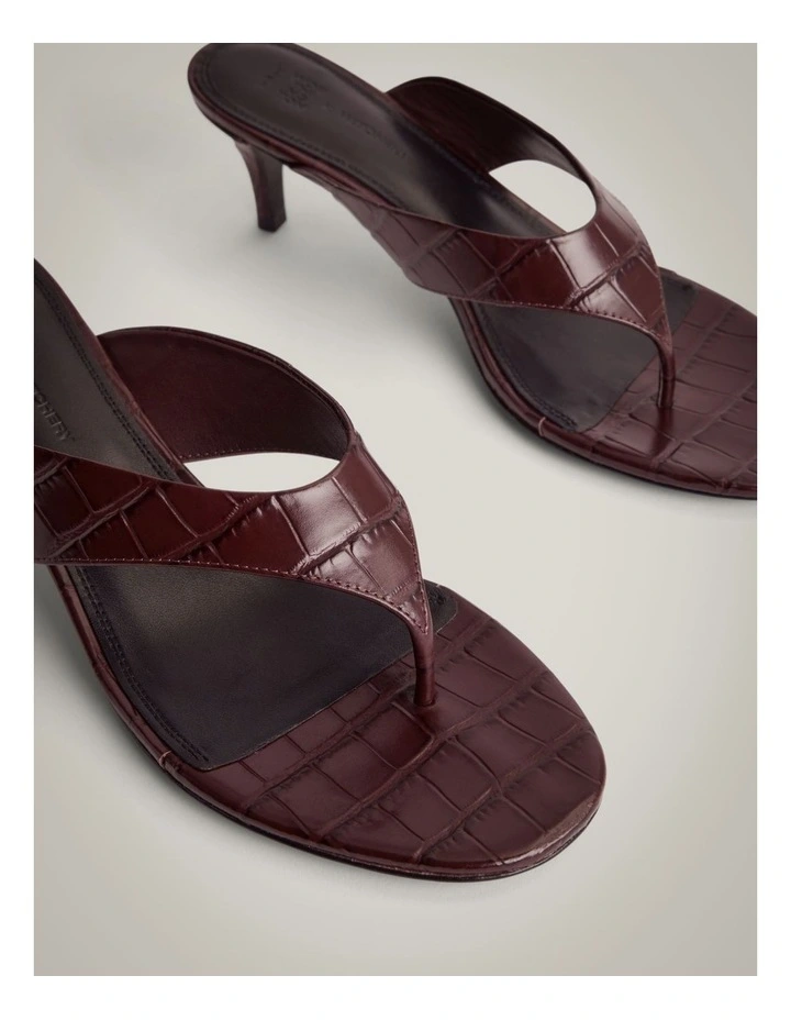 Toe Post Mule Heels in Fig image 4