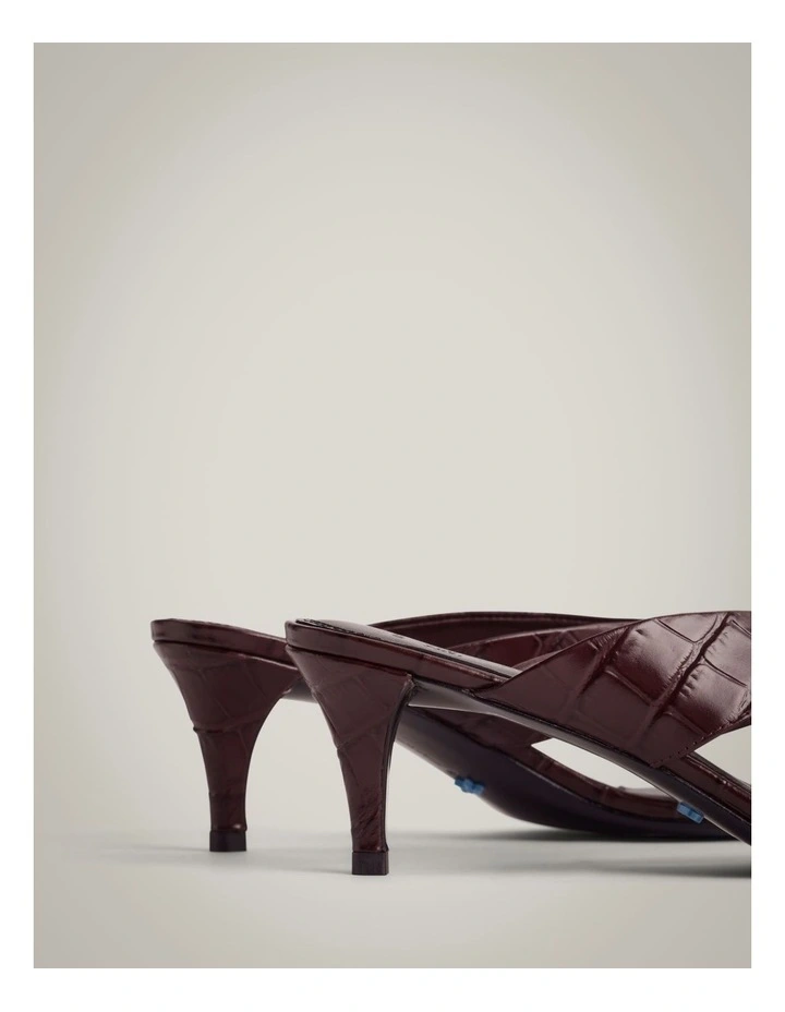 Toe Post Mule Heels in Fig image 5