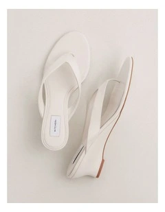 Amalia Wedge Heels in Chalk