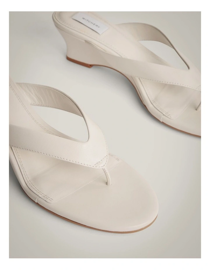 Amalia Wedge Heels in Chalk image 5