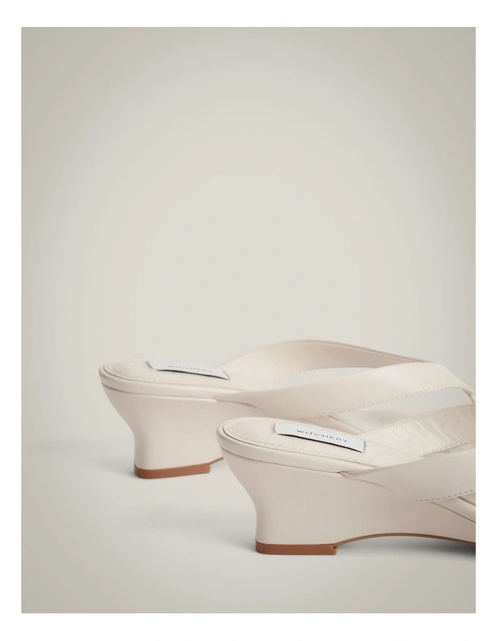Amalia Wedge Heels in Chalk image 6
