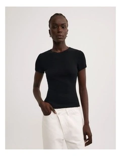 Fine Jersey T-shirt in Black