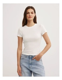 Fine Jersey T-shirt in Fresh White