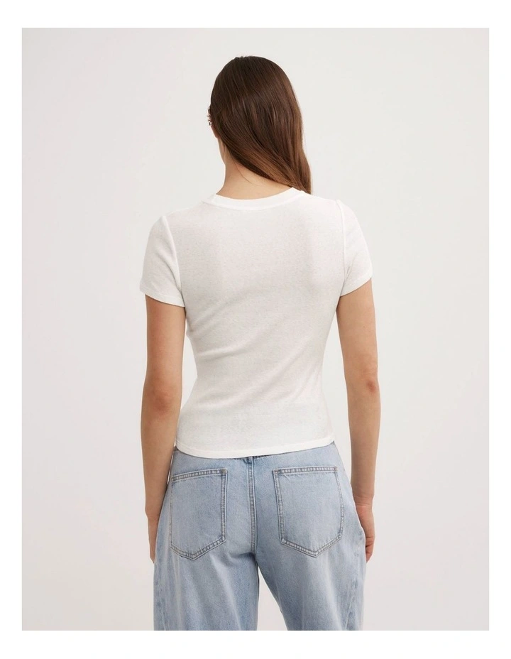 Fine Jersey T-shirt in Fresh White image 4