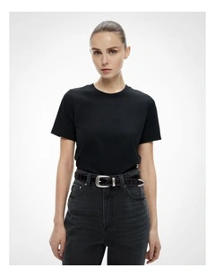 Slim Fit Tee in Black