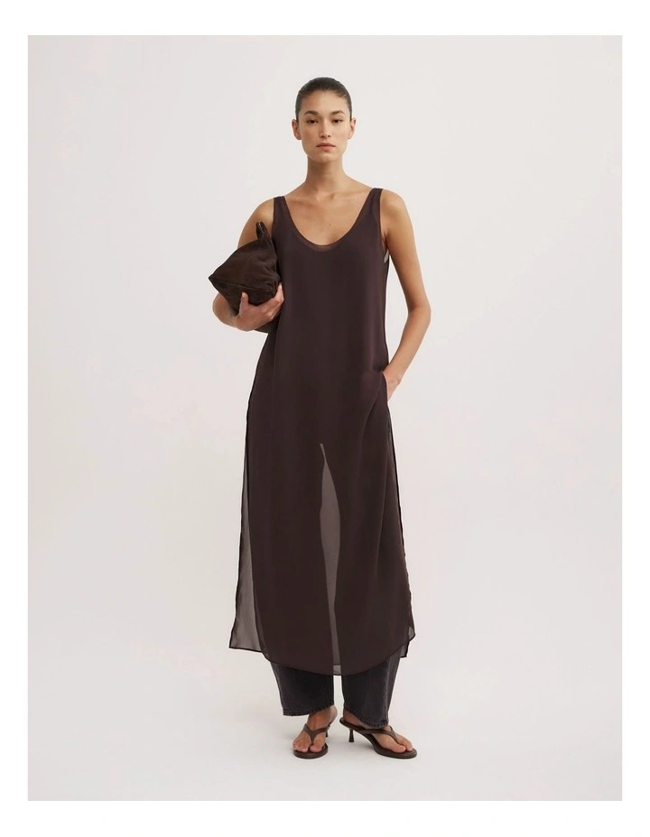 Sheer Tunic in Espresso image 1