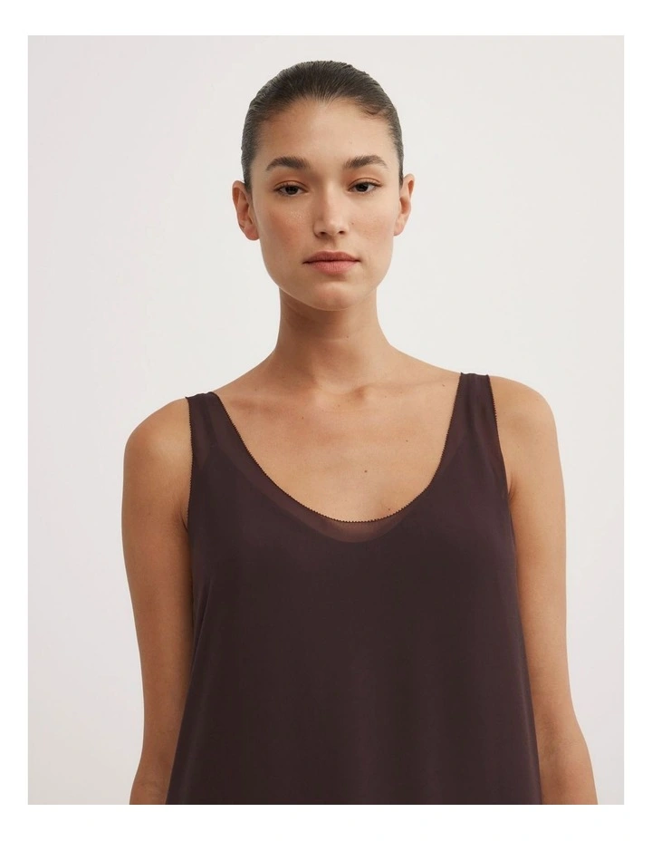 Sheer Tunic in Espresso image 3