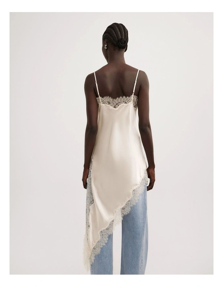 Asymmetric Tunic Top in Vanilla image 5