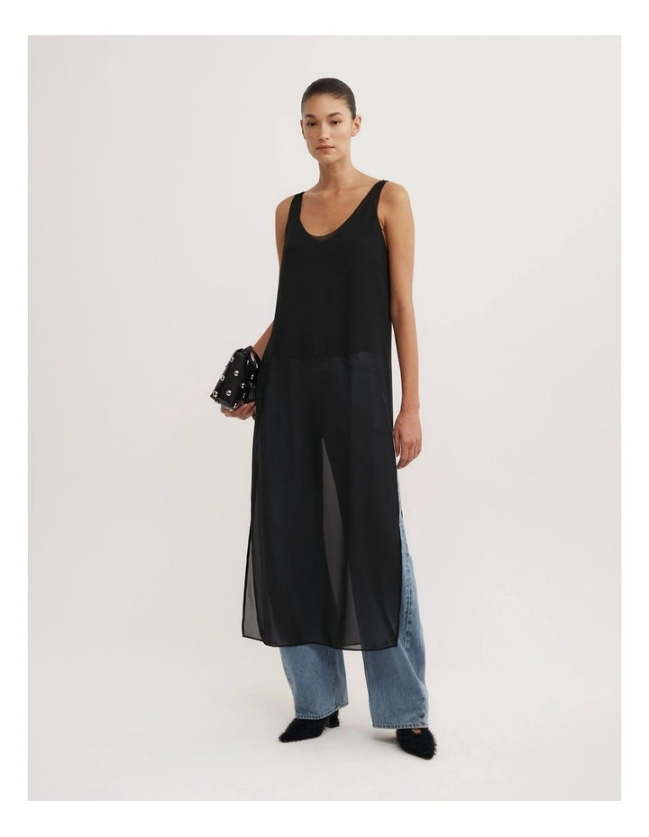 Sheer Tunic in Black image 1