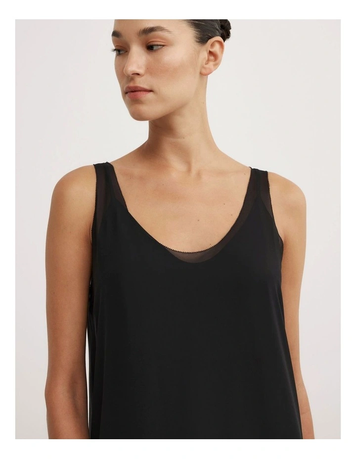 Sheer Tunic in Black image 3