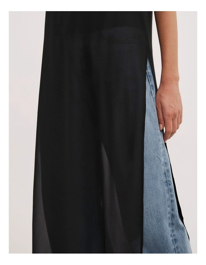 Sheer Tunic in Black image 4