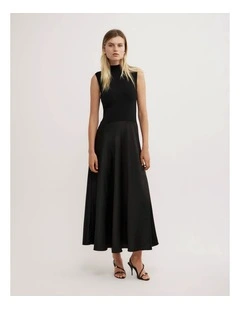 Hybrid Knit Dress in Black