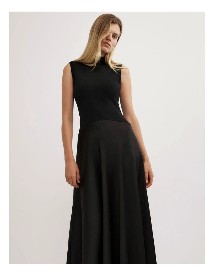 Hybrid Knit Dress in Black image 2