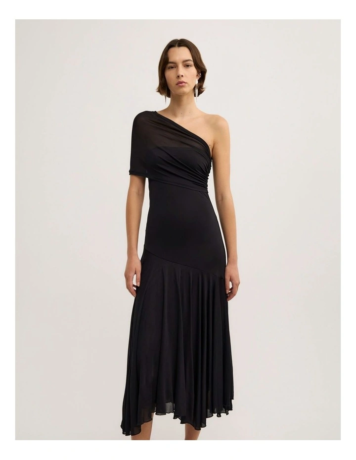 Wrapped Shoulder - Lara Worthington Dress in Black image 2