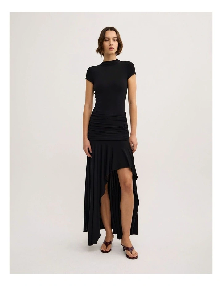 Asymmetric T-shirt Dress - Lara Worthington in Black image 1