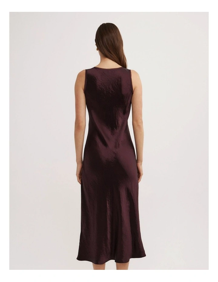 Scoop Neck Slip Dress in Plum image 5