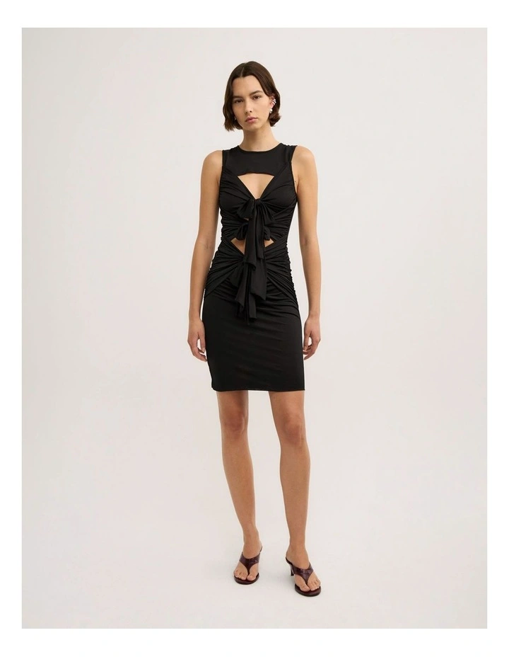Tie Detail Dress - Lara Worthington in Black image 2