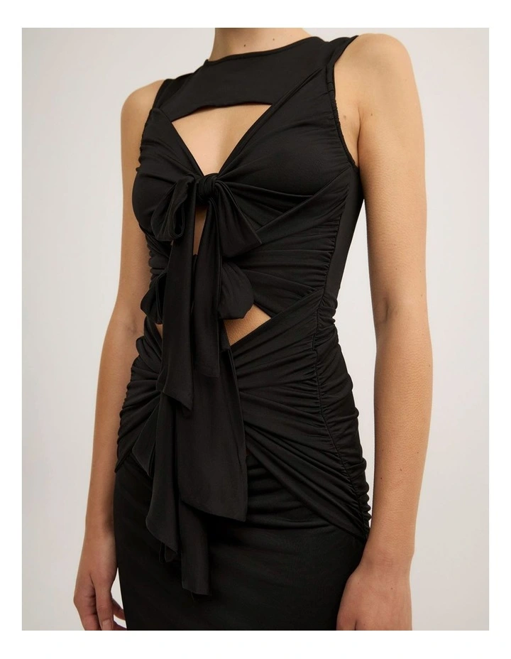 Tie Detail Dress - Lara Worthington in Black image 4