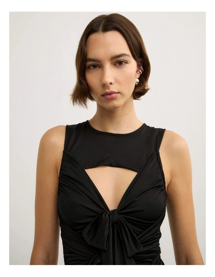 Tie Detail Dress - Lara Worthington in Black image 5