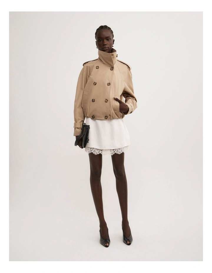 Lace Yoke Dress in Vanilla image 3