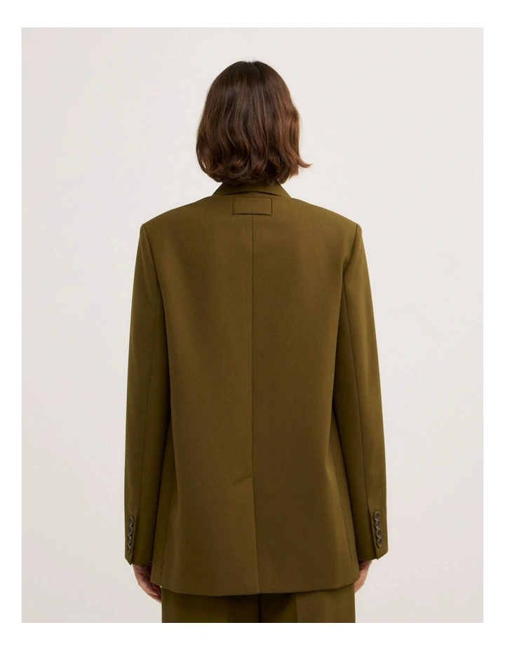 Single Breasted Blazer in Khaki image 6