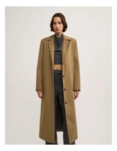 Single Breasted Trench Coat in Beige