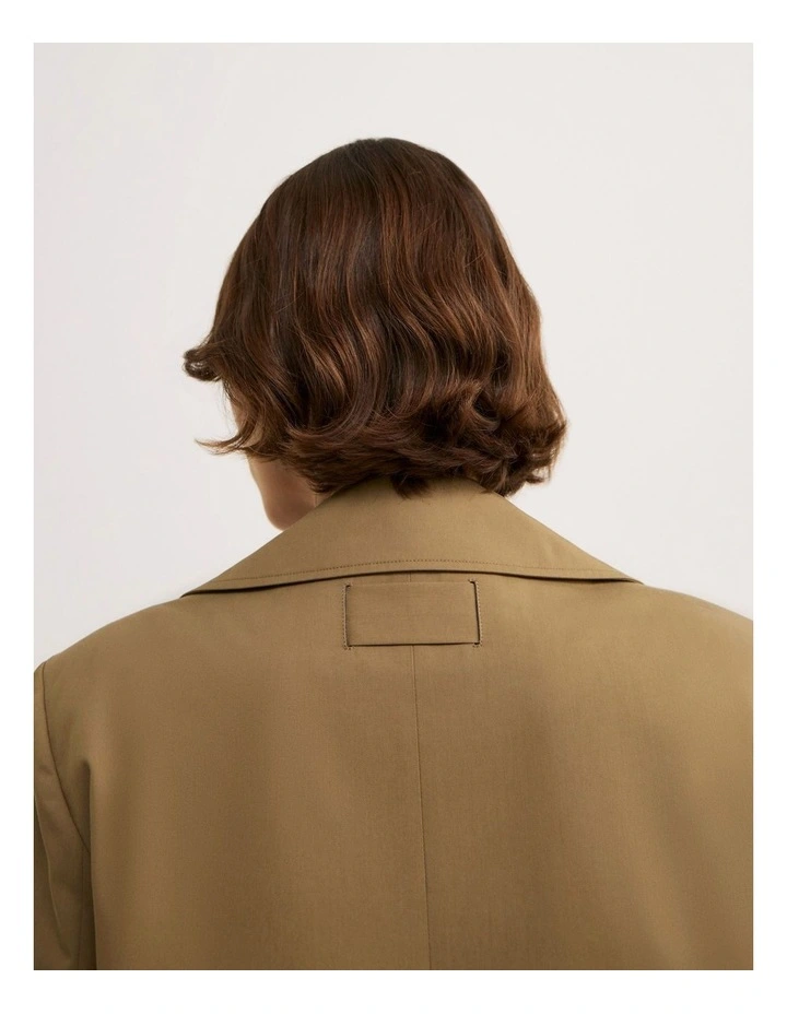 Single Breasted Trench Coat in Beige image 5