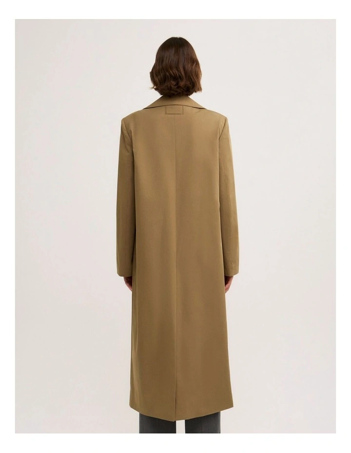Single Breasted Trench Coat in Beige image 6