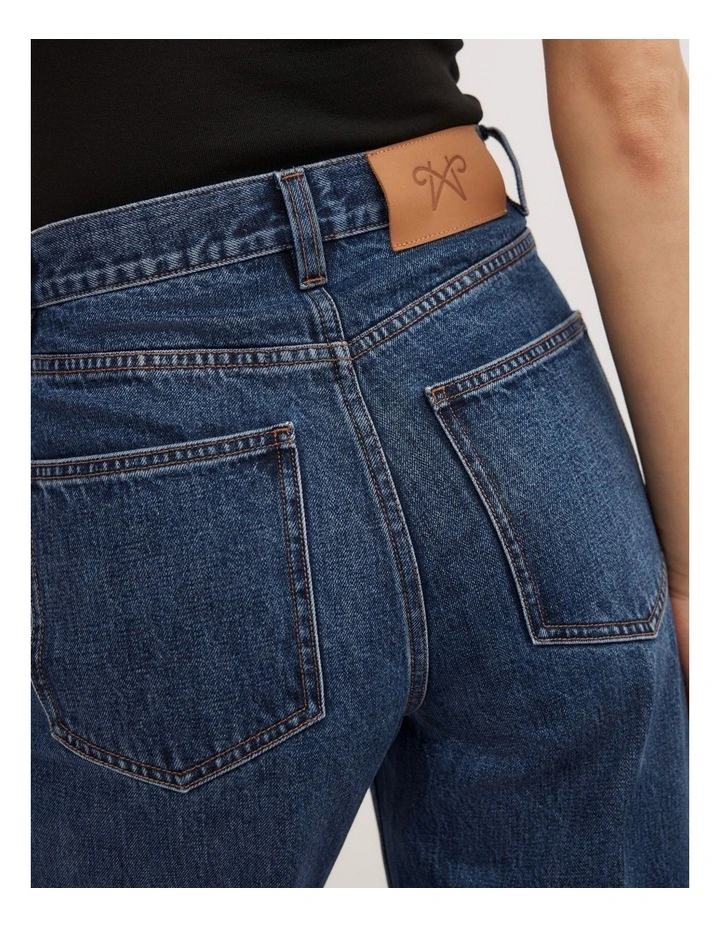 Wide Leg Crease Jeans in Pacific Wash image 5