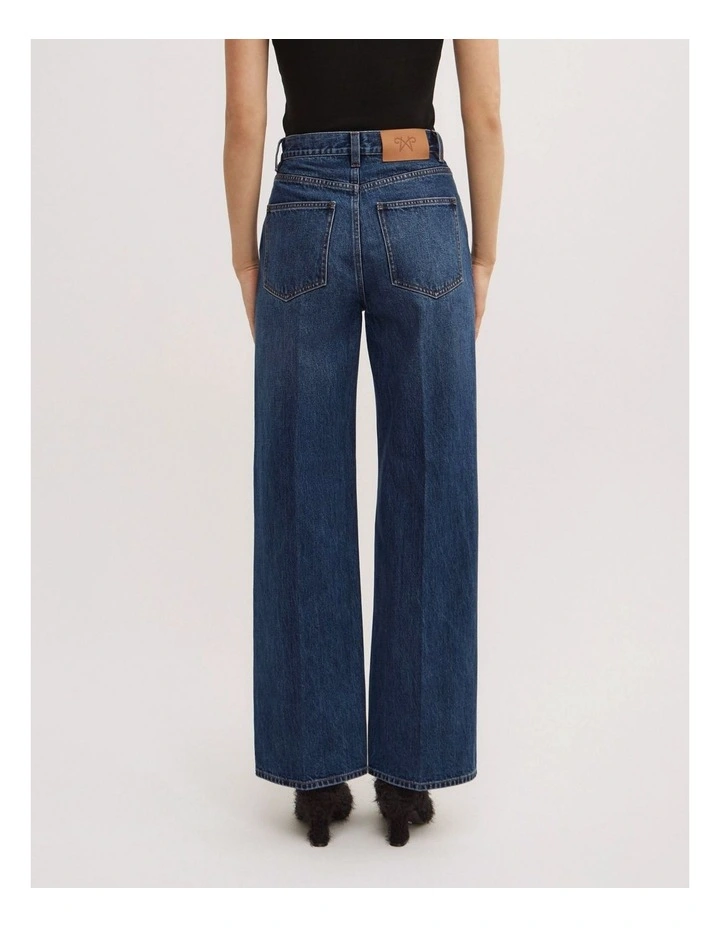 Wide Leg Crease Jeans in Pacific Wash image 6