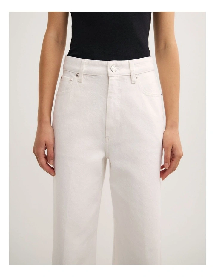 Wide Leg Jeans in Parchment image 3
