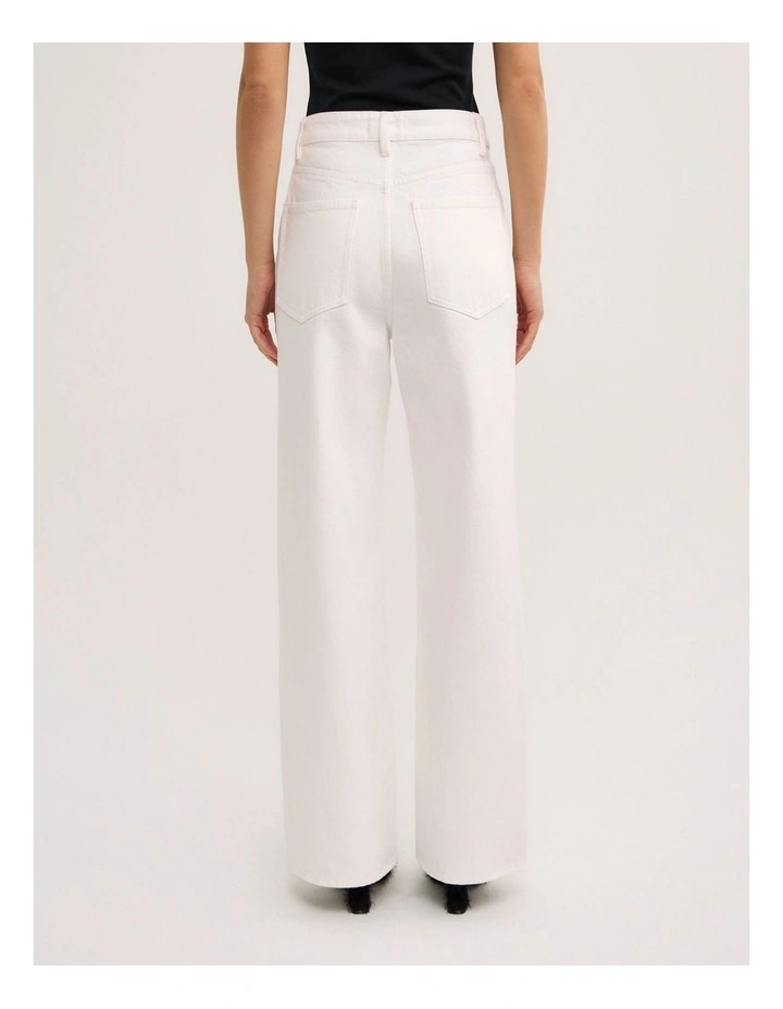 Wide Leg Jeans in Parchment image 5