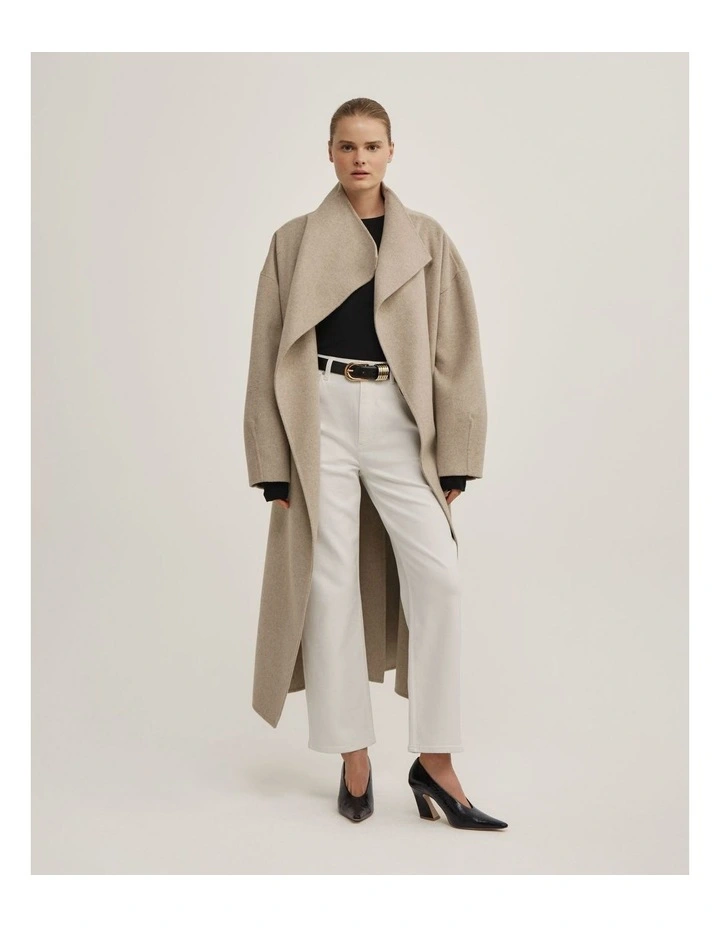 Straight Crop Jeans in Parchment image 4