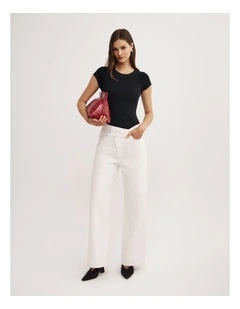 Crossover Jeans in Parchment