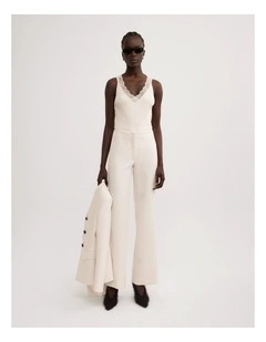 Slim Clean Pants in Vanilla