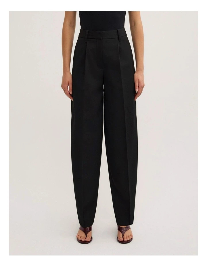 Barrel Trousers in Black image 2