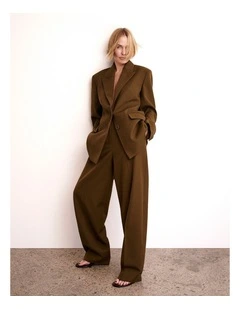 Barrel Trousers in Khaki