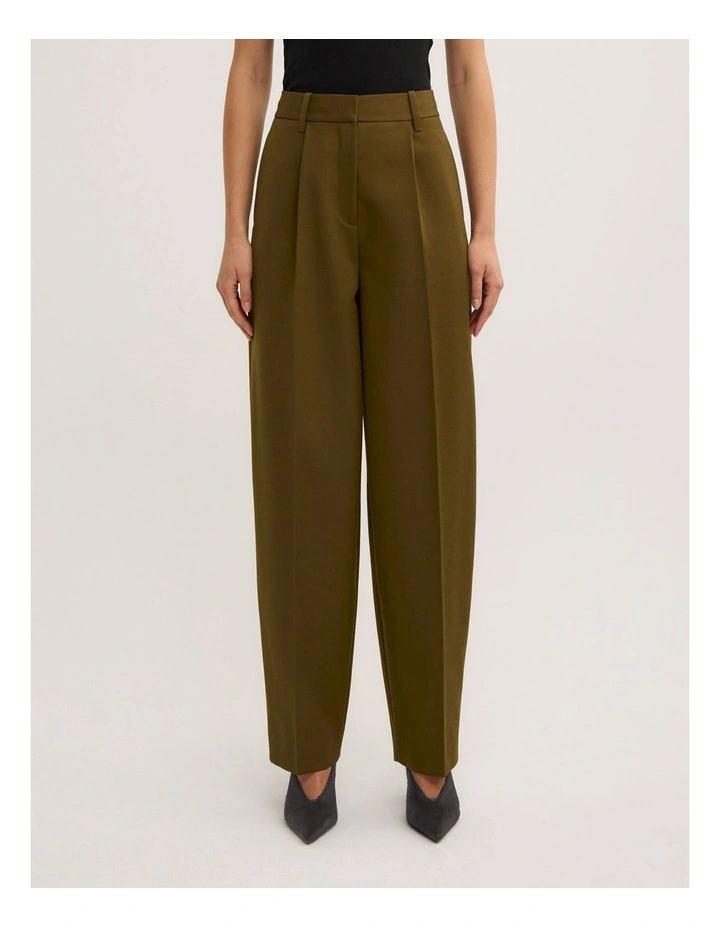 Barrel Trousers in Khaki image 2