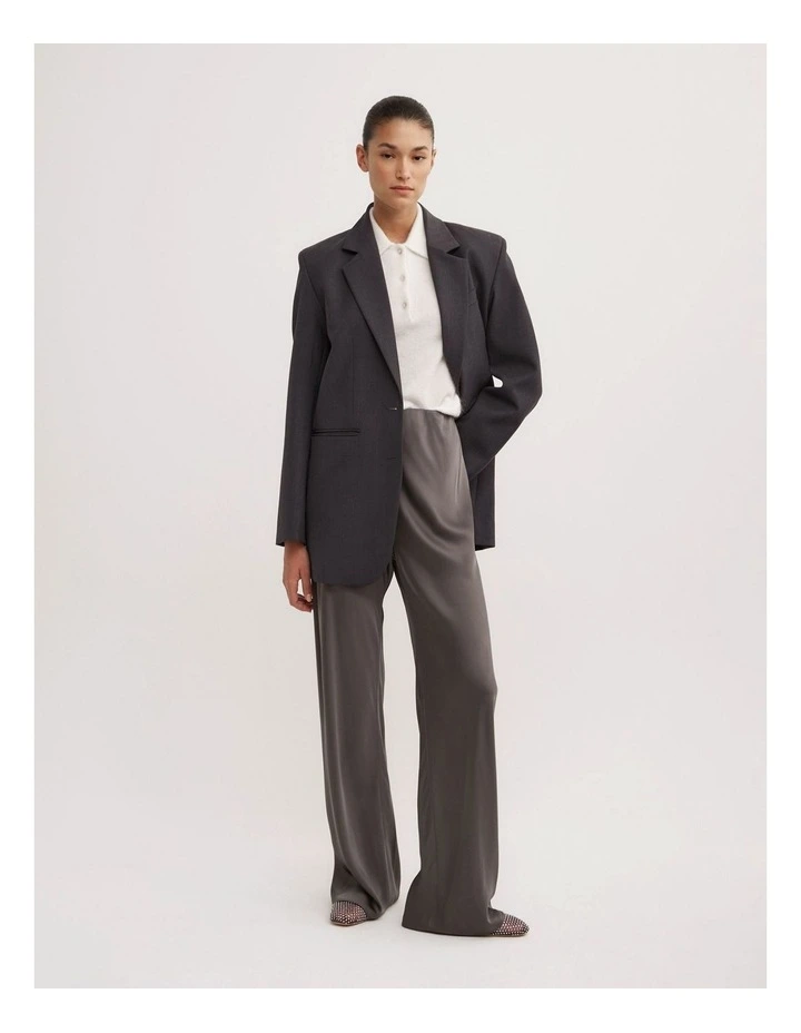 Bias Cut Pants in Charcoal image 1