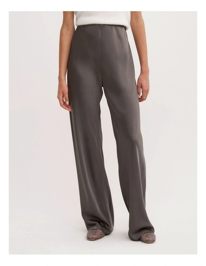 Bias Cut Pants in Charcoal image 2