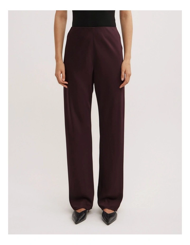 Bias Cut Pants in Plum image 3