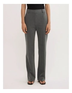 Slim Leg Pants in Grey Pinstripe