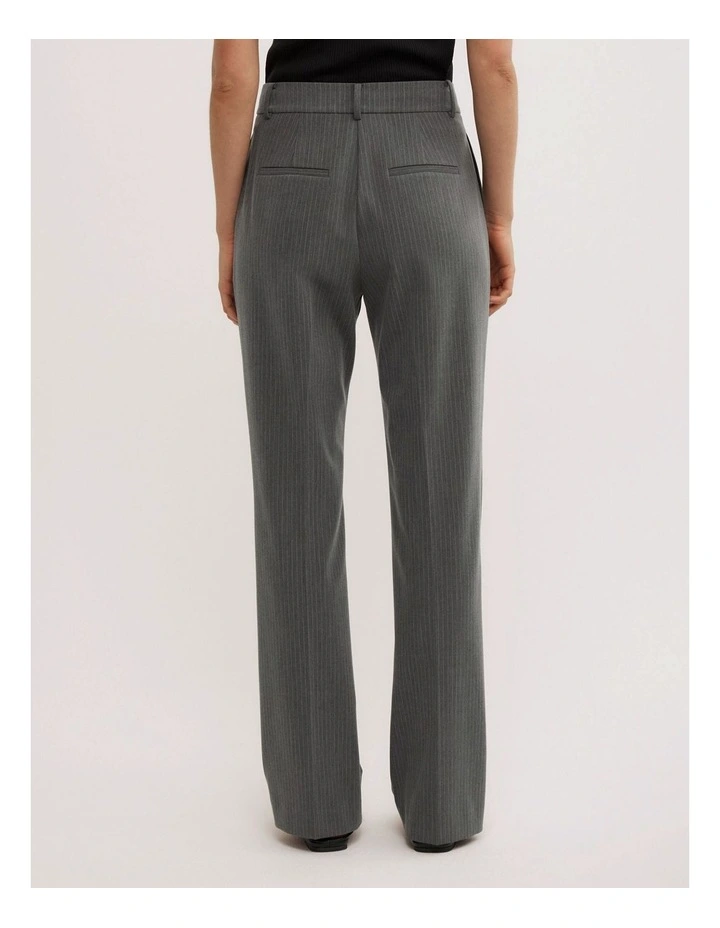 Slim Leg Pants in Grey Pinstripe image 6
